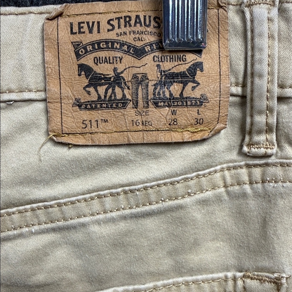 Levi's Khaki Denim Pants - Picture 3 of 5